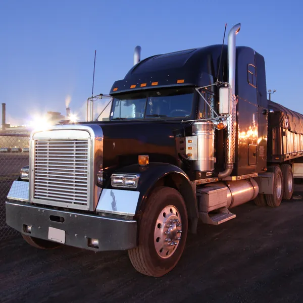 Semi truck ready for a DOT inspection and preventive maintenance